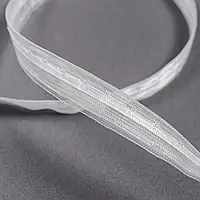 Тесьма шторная для Римских штор прозрачная с петельками и тунелькой 21мм/(100м) 183680