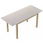 Стіл кухонний розсувний Adam 120-160х68 см кашемір на ніжках дуб кремона торро в стилі мінімалізм, фото 9