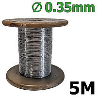 Проволока нихромовая 0,35 мм Моток 5 м Струна нихром для запайщика Нагреватель струна Нихромовая нить х20н80