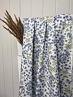 Сатин Блакитні квіточки преміум