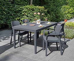 Стілець садовий пластиковий Keter Samanna, сірий, фото 4