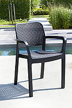 Стілець садовий пластиковий Keter Samanna, сірий, фото 2