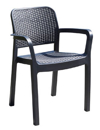 Стілець садовий пластиковий Keter Samanna, сірий, фото 1