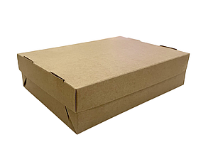 Коробка для суші 200*140*50 мм крафт 100шт/уп (розріз) 600 ящ