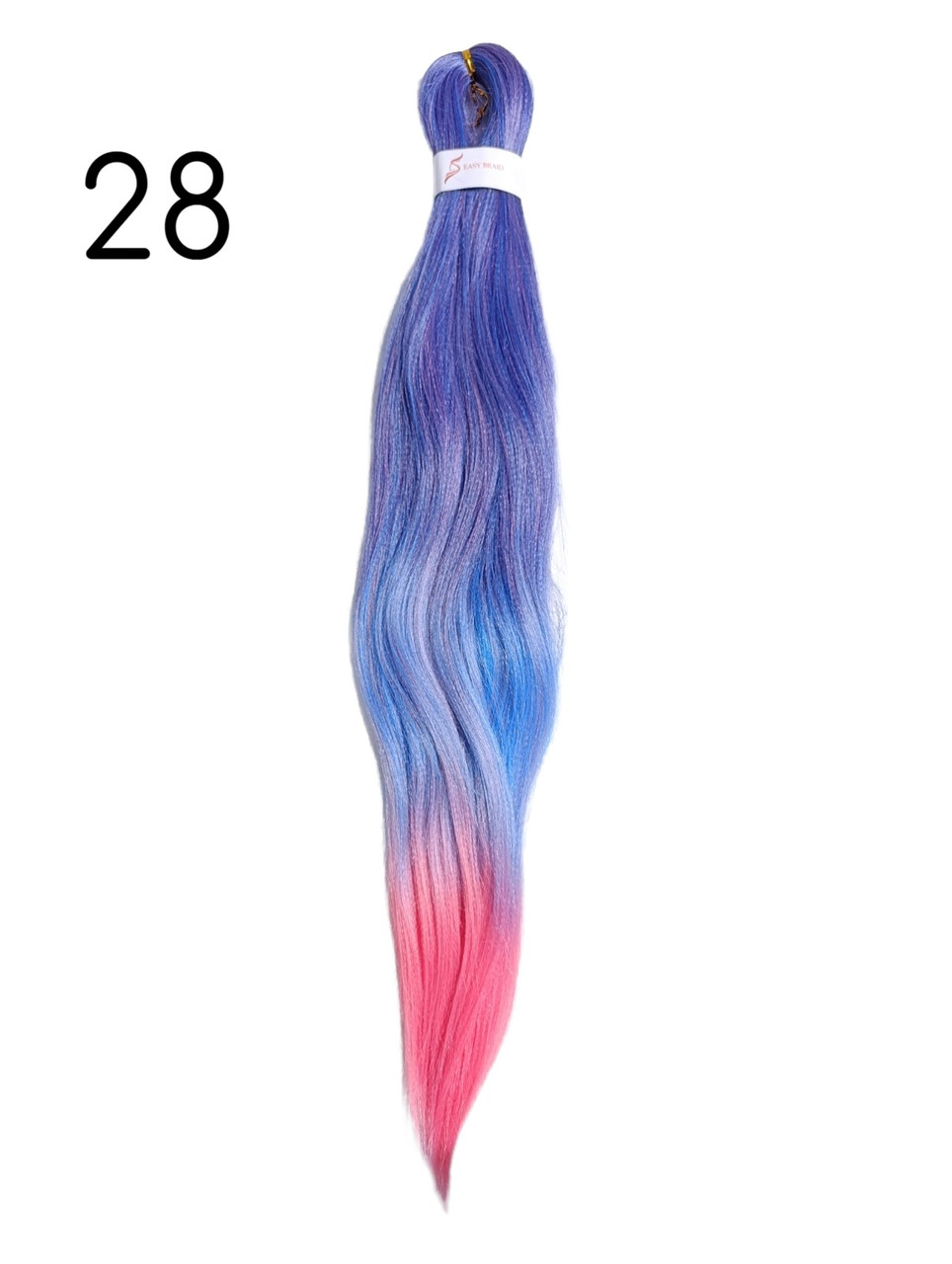 Канекалон Easy Braid 28 омбре синій фіолетовий блакитний рожевий, фото 1