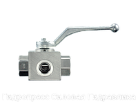 Шаровой кран 3-ходовой BK 3 L-образная форма DIN 2353 PTFE - FKM, Нержавеющая сталь