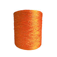 Італійська мікропайєтка 2 мм на основі, помаранчевий з паєткою срібло (Пряжа поліестер)