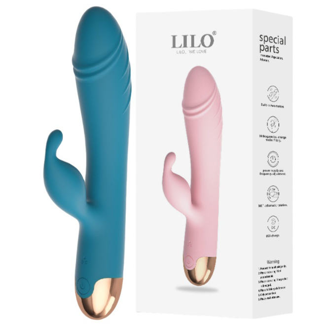 Подвійний вібратор із ротацією, Вібратор стимулятор для вагіни та клітора з обертанням, Інтимні іграшки, фото 1