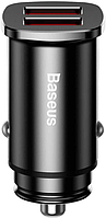 АЗП блочок Baseus 30W 2USB-A Square Metal QC3.0/SCP (CCALL-DS01)