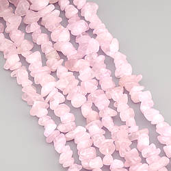 Рожевий кварц тонований сколи крихта з каменю 5-10 мм +-80 см 1 шт.