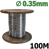 Проволока нихромовая 0,35 мм Моток 100 м Струна нихром для запайщика Нагреватель струна Нихромовая нить х20н80