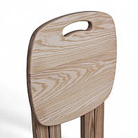 Високий розкладний барний дерев'яний табурет з підніжкою Стілець із натурального дерева Квадратний ЯСЕН, фото 4