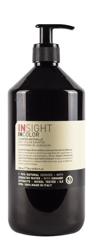 Шампунь для нейтралізації жовтизни волосся Insight Incolor Anti-Yellow Shampoo 900 мл, фото 1