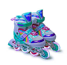 Ролики Райдужні Scale Sports Тіффані, розмір 34-37