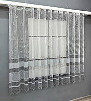 Тюль сітка "Juli" Арка на кухню, колір сірий 1717т