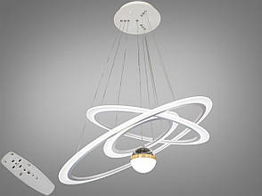 Світлодіодна люстра з додатковим підсвічуванням,145 Вт, сіра