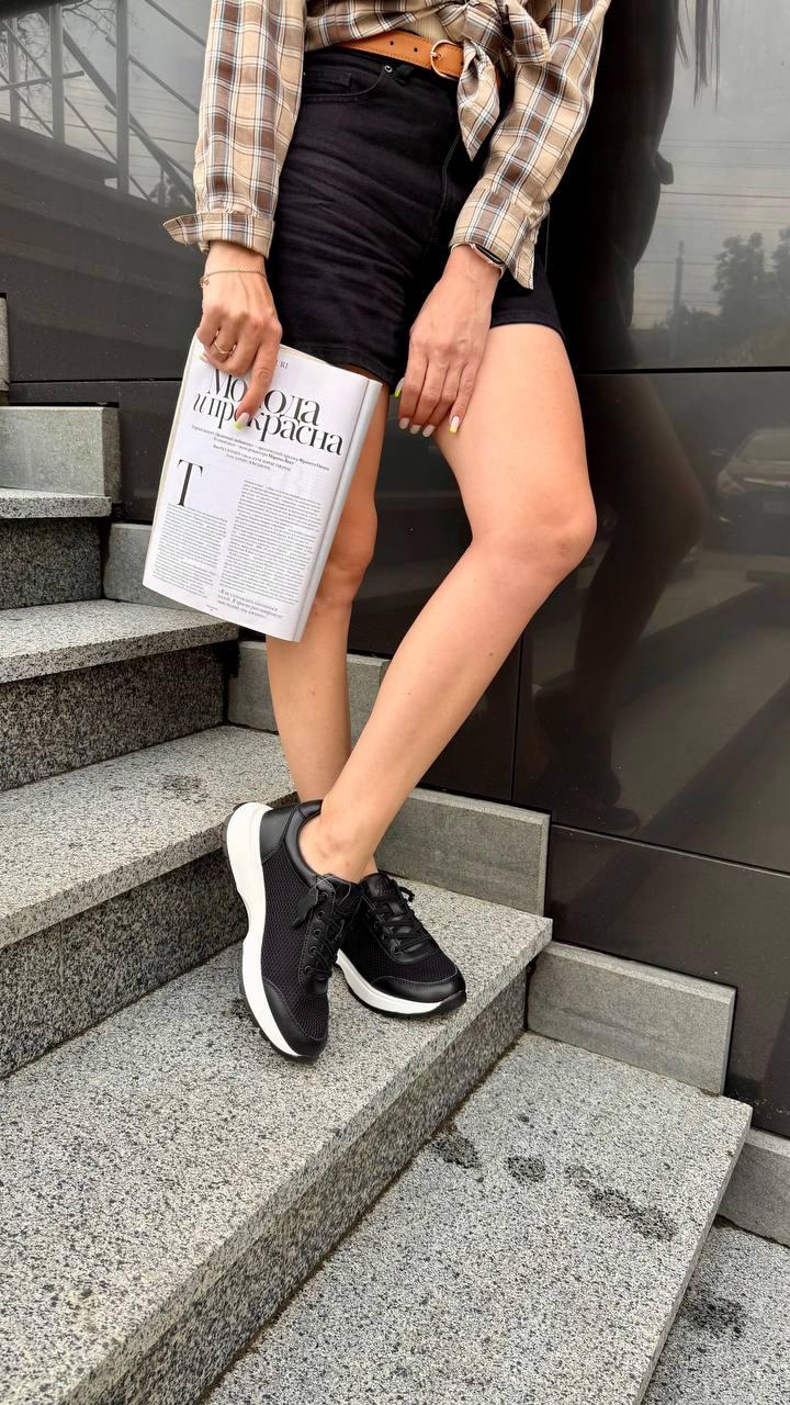 Кросівки жіночі сітка, чорні, фото 1