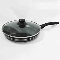 Сковорода зручна на кухню UNIQUE, Сковорода з товстим дном з легкого алюмінію BE-43