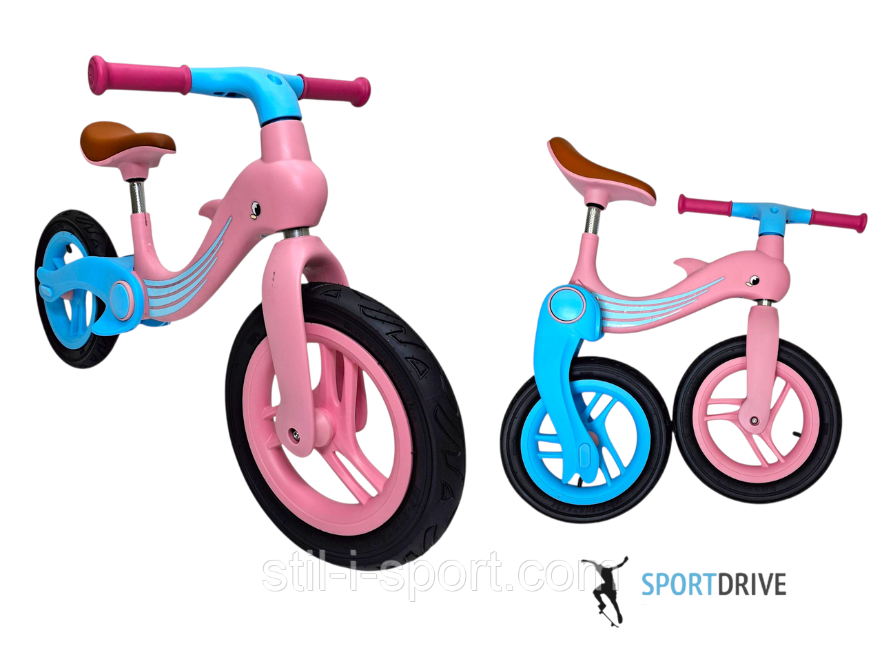 Велобіг Дельфін Складаний Рожевий, фото 1