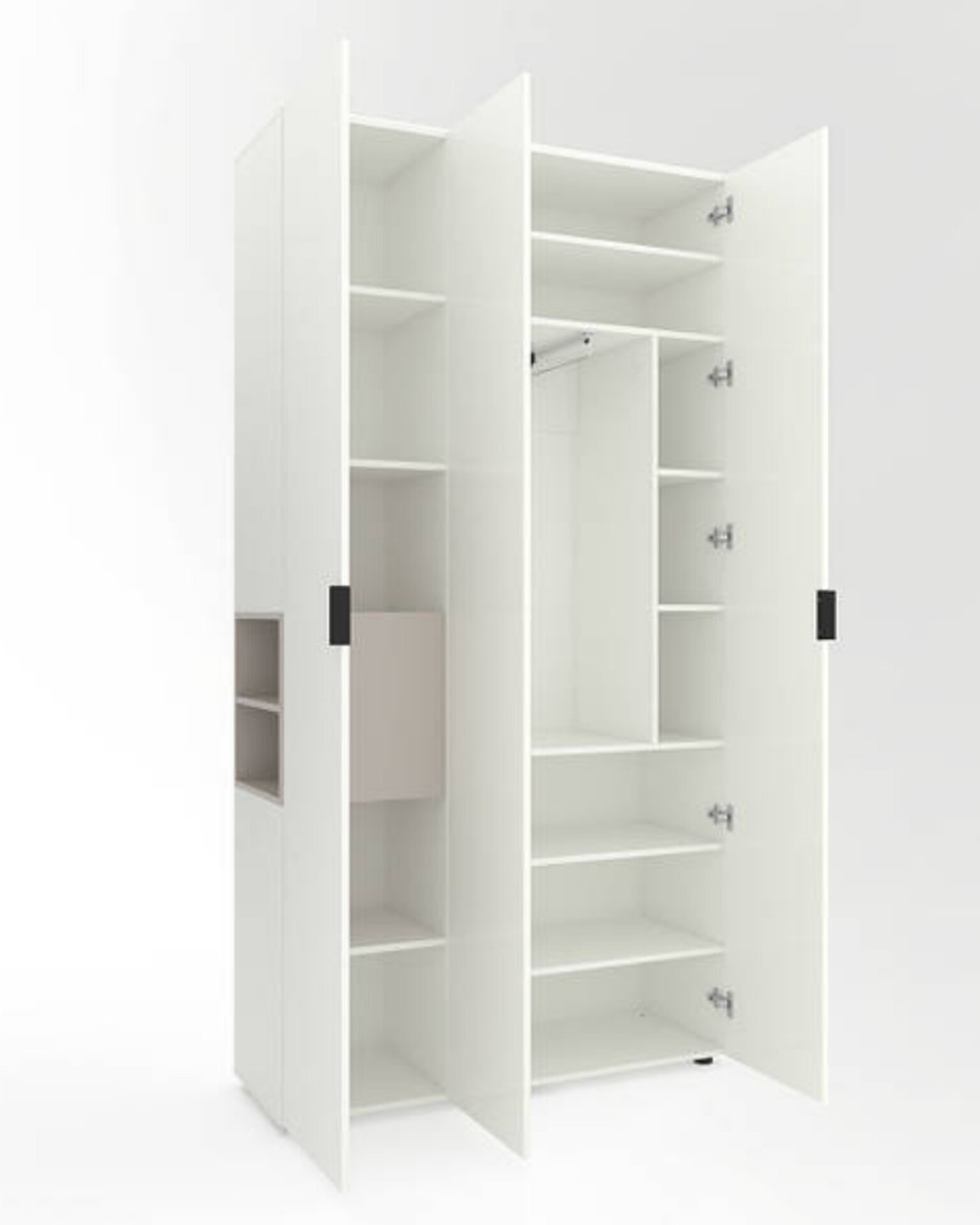 Шафа Home A015L 1200х420х2300 ЛДСП Білий Сніг - Кашемір, фото 1