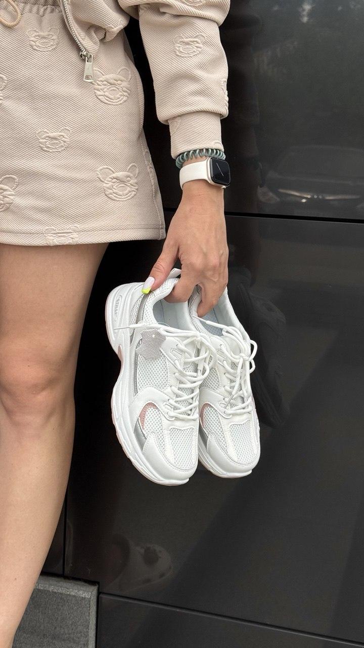Кросівки жіночі сітка, білі, фото 1