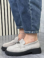 Туфлі лофери " ШКІРА " жіночі 6 пар у ящику сірого кольору 37-41, фото 2