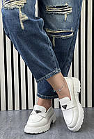 Туфлі лофери " ШКІРА " жіночі 6 пар у ящику бежевого кольору 37-41, фото 3