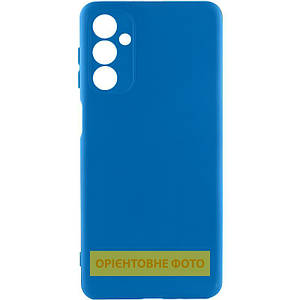 Чохол GETMAN Liquid Silk Full Camera для Samsung Galaxy S22 | TPU + Мікрофібра Синій / Royal blue