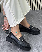 Туфлі лофери " ШКІРА " жіночі 6 пар у ящику чорного кольору 37-41, фото 2