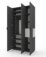 Шафа Home A015R 1200х420х2300 ЛДСП Антрацит - Білий Сніг