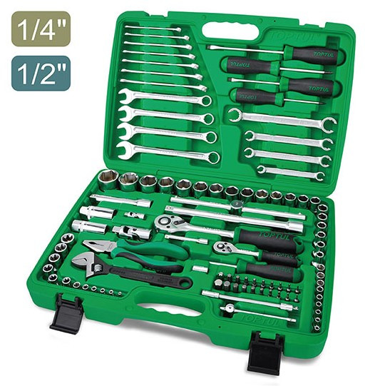 Набір інструментів 1/2 1/4 комбінований в кейсі 96 од. TOPTUL GCAI9601