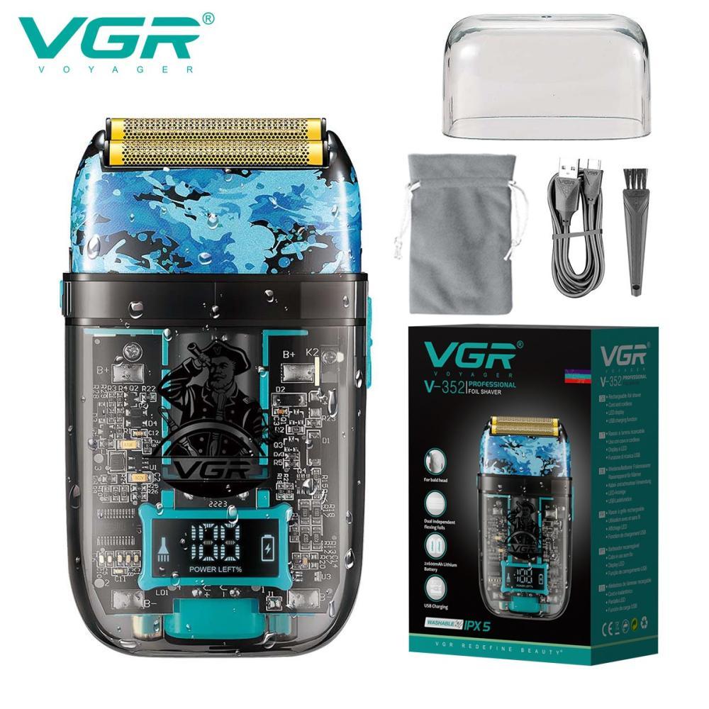Електробритва VGR V-352 - шейвер з подвійним лезом, LED дисплеєм та захистом IPX5, фото 1