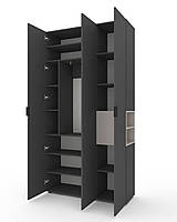 Шафа Home A015R 1200х420х2300 ЛДСП Антрацит - Кашемір