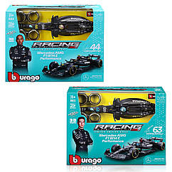 Авто-конструктор Bburago - машинка Болід Mercedes-AMG F1 W14 Performance (1:24) (#44) 18-28510