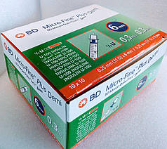 Інсуліновий Шприц BD Micro-fine Plus Demi 0,3 ml 6mm 31G уп. 100 шт. - Мікро-Файн Плюс Демі