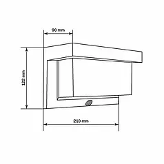 LED світильник вуличний Goldlux Tony Pir на сонячній батареї 6500К IP44 з датчиком руху 325464