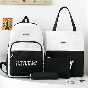 Шкільний набір сумок 4в1, рюкзак 43х30х13см (сумка, клатч, пенал) / Рюкзак-трансформер / Рюкзак підлітковий