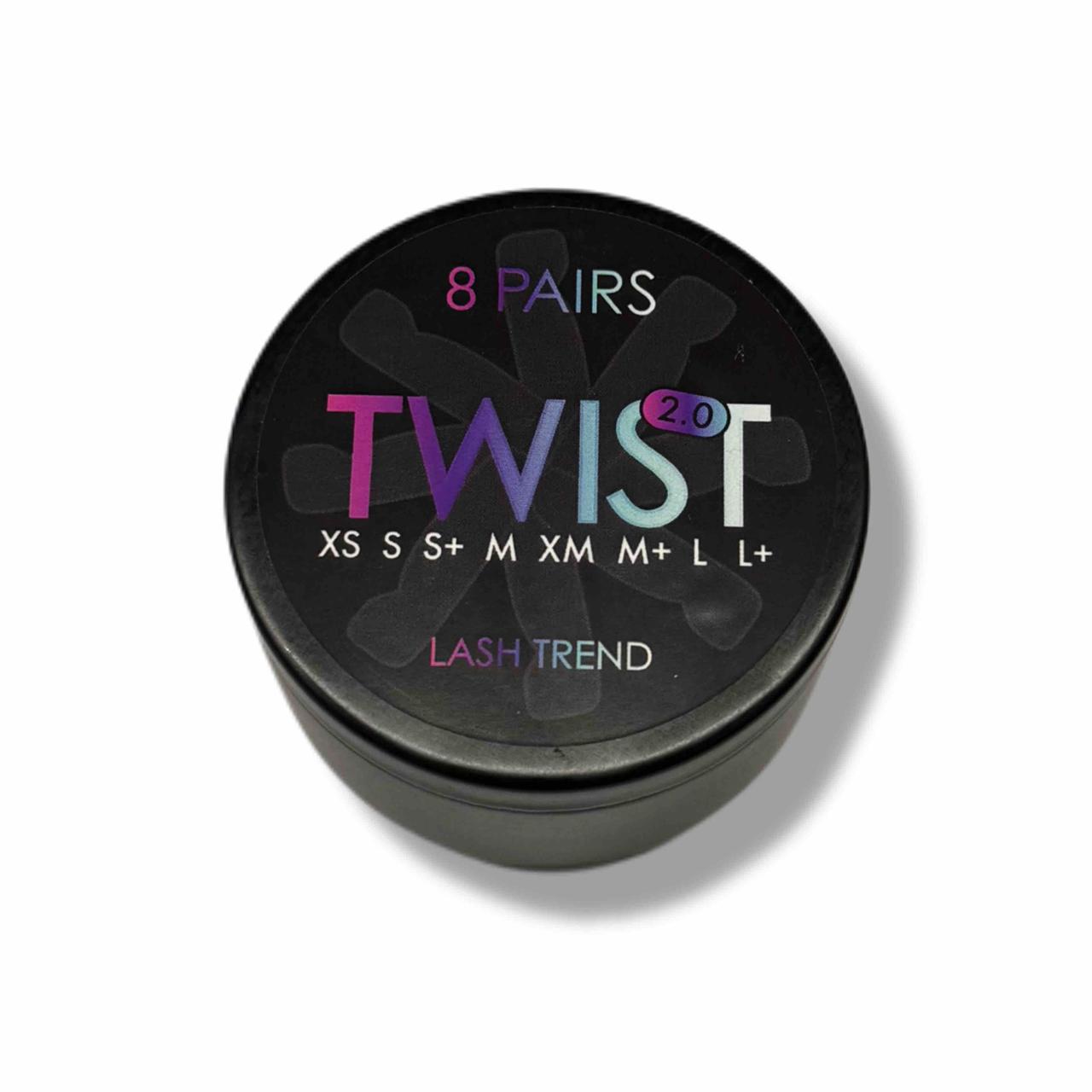 Валики лаш тренд "TWIST 2.0" для ламінування вій Lash Trend / 8 пар (набір)