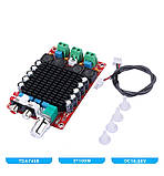 Xh A101 Високопродуктивна цифрова плата підсилювача Tda7498 з корпусом і вентилятором 2*100 Вт, фото 2