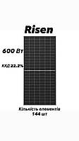 Надійна сонячна панель Risen RSM144-10-600M BIFACIAL MODULE n-type TOPCon