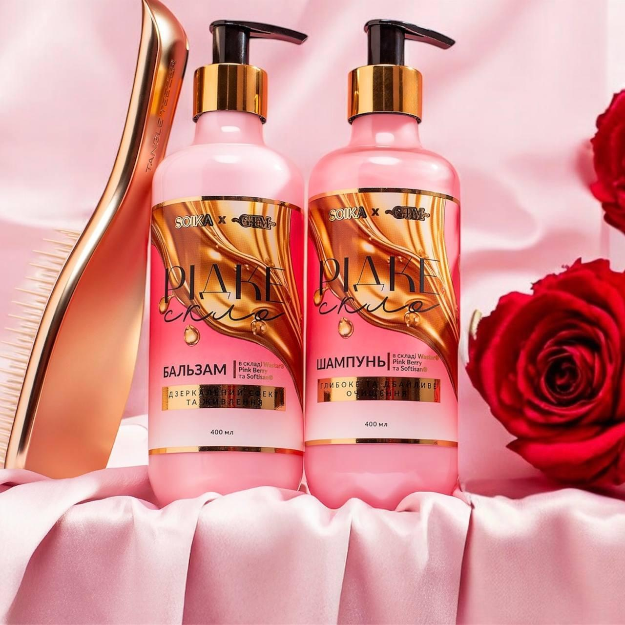Набір для догляду за волоссям Soika & GTM "Рідке скло" (шампунь, бальзам), фото 1