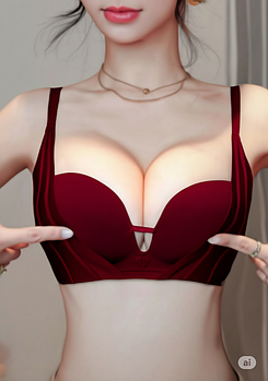 Бюстгальтер з пуш ап 32АВ/70 глибоке декольте бра безшовні Амплуа бордовий