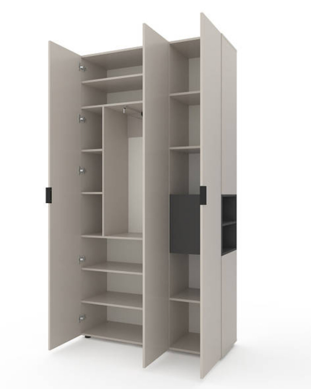 Шафа Home A015R 1200х420х2300 ЛДСП Кашемір - Антрацит, фото 1