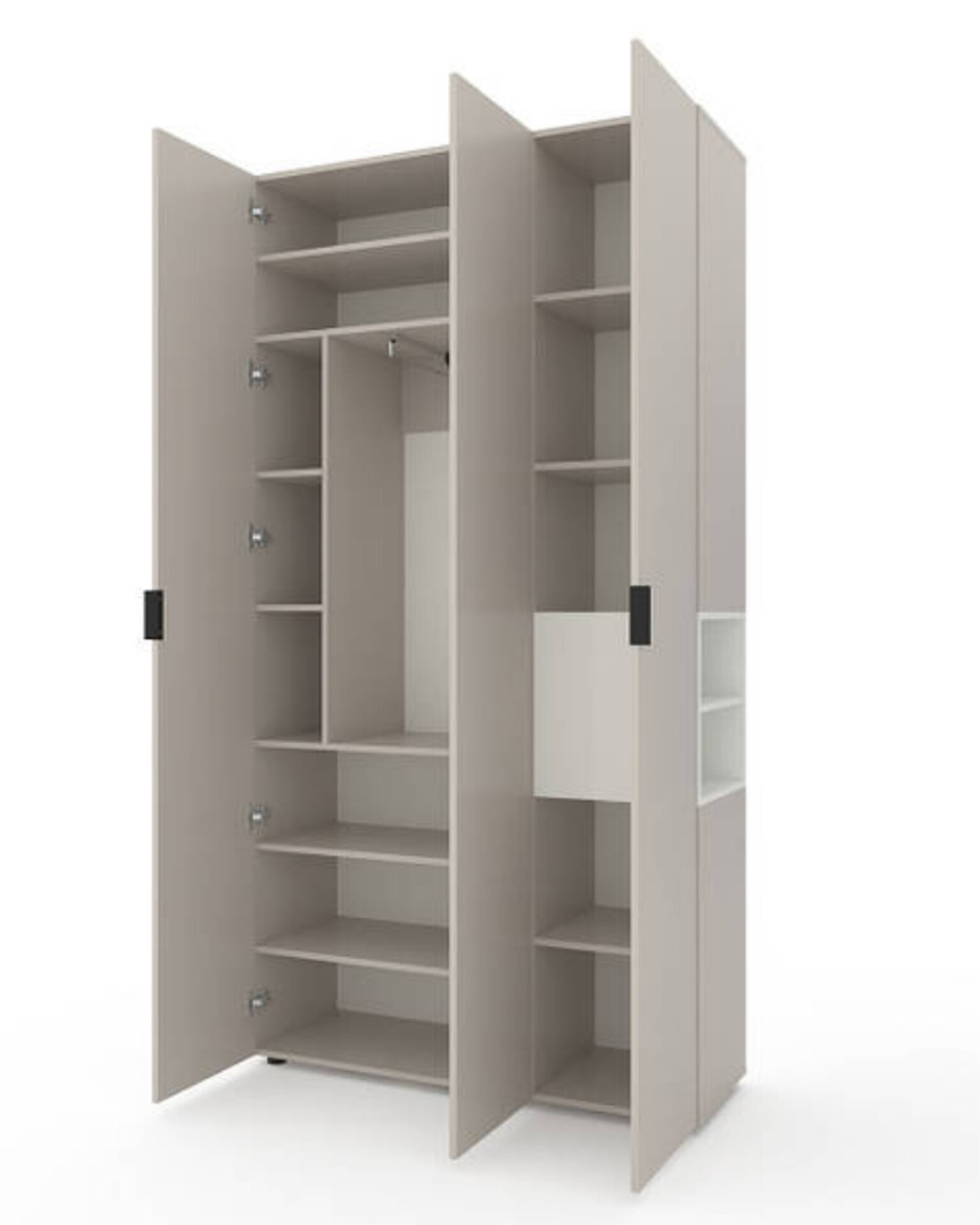 Шафа Home A015R 1200х420х2300 ЛДСП Кашемір - Білий Сніг, фото 1