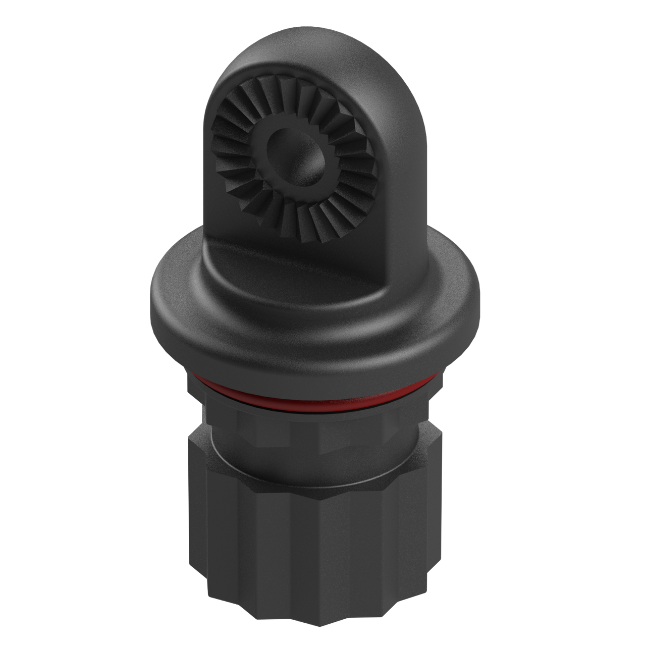 Такелажний адаптер BORIKA FASTen At221 чорний d 6 мм для човна і катера 360° обертання армований поліамід, фото 1