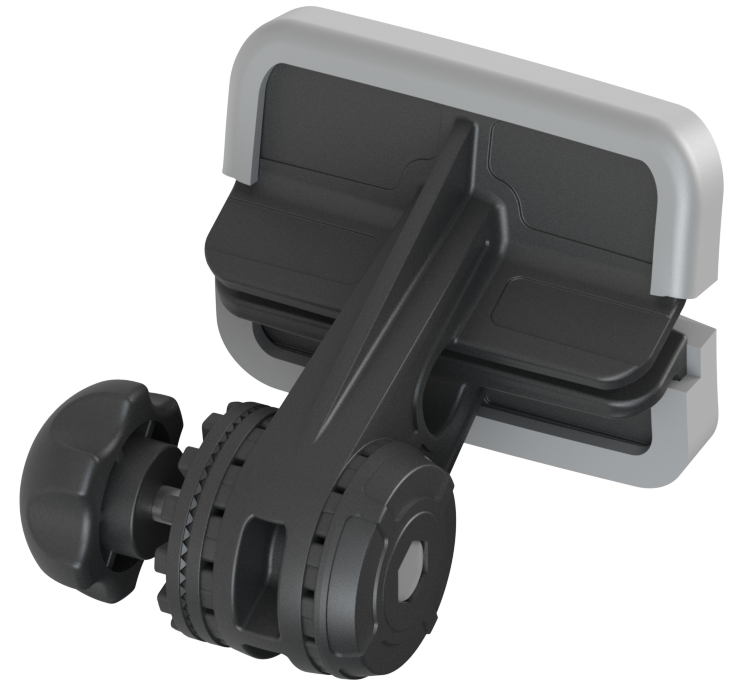 Монтажна площадка BORIKA FASTen Mx чорна з боковими шліцами 27.7° для човнів ПВХ і моторів кріплення на ліктросі, фото 1