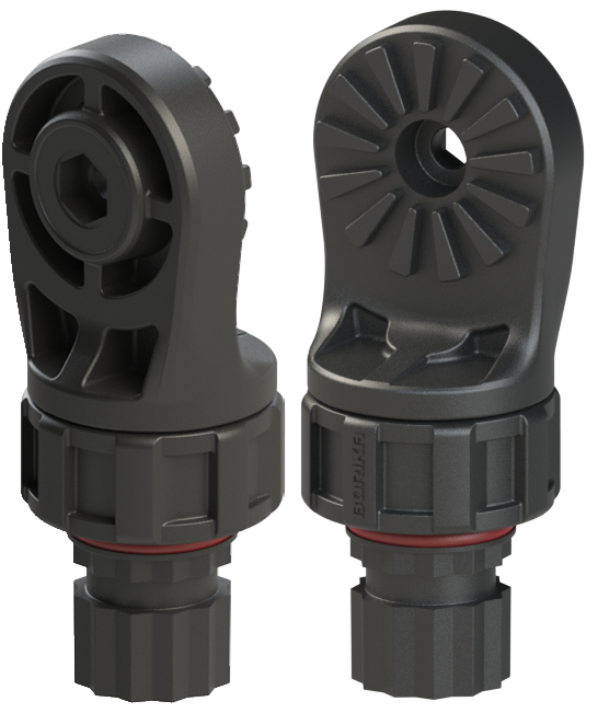 Адаптер BORIKA FASTen Ap221 чорний з подвійною системою фіксації 27.7° для човнів і катерів, фото 1