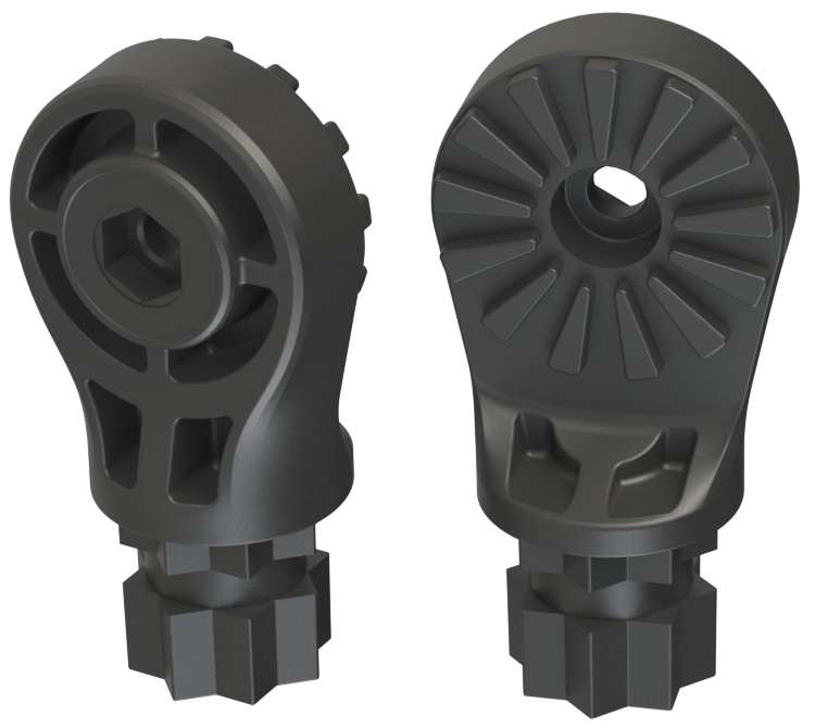 Адаптер BORIKA FASTen ARb027 чорний зі шліцами 27.7° для систем RAILBLAZA для човнів і катерів, фото 1