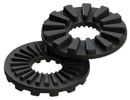 Комплект перехідних шайб BORIKA FASTen Yk015 чорних 2 шт для шліців 15° адаптери з армованого поліаміду