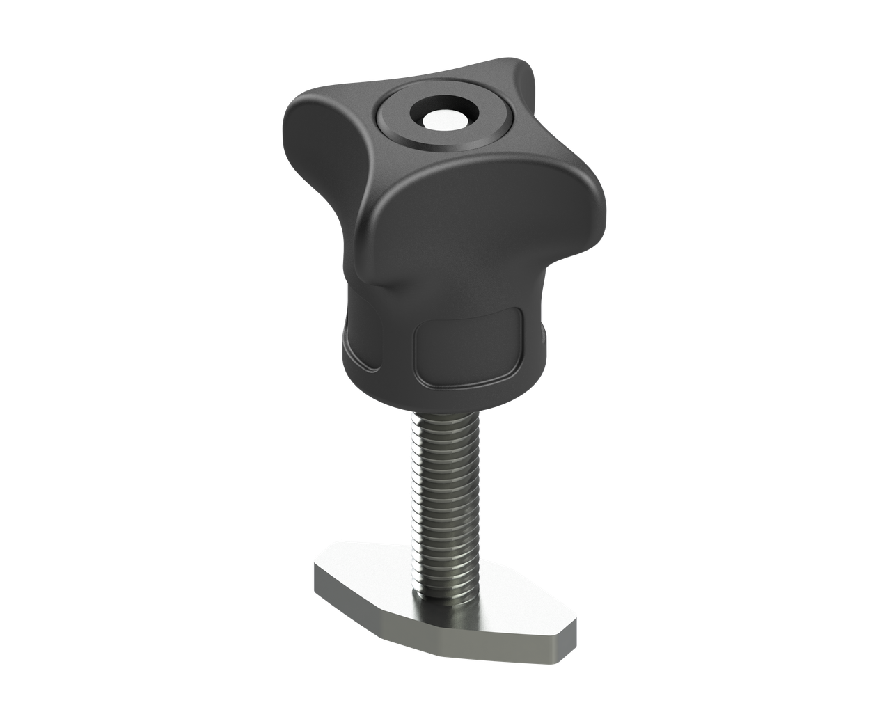 Чотиригранна пластиковa ручка BORIKA FASTen Kn226 чорна з Т-болтом 45 мм для алюмінієвих катерів і каяків, фото 1